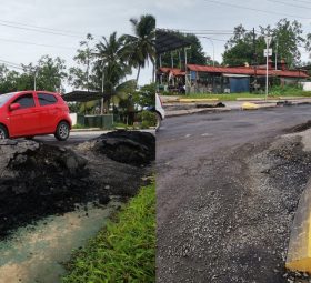 Sebahagian jalan raya Sabah jadi semula macam permukaan bulan