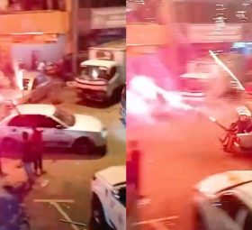 Polis tahan seorang warga asing dan rampas Proton Saga dalam insiden bakar mercun dari kereta bergerak